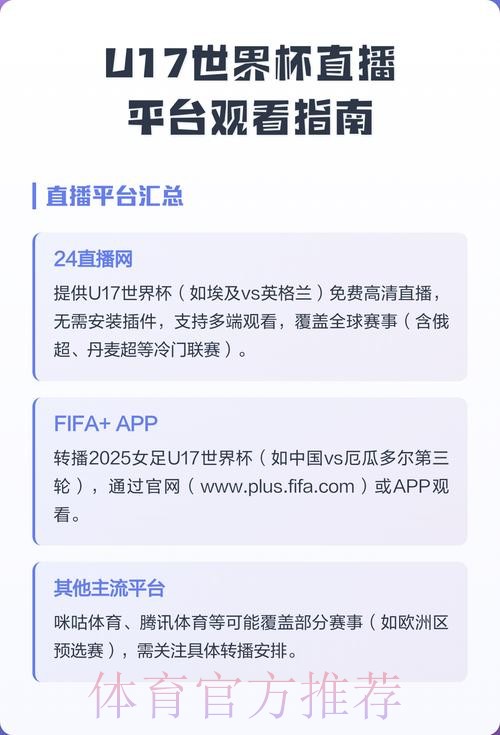 如何免费观看世界杯官方直播平台推荐